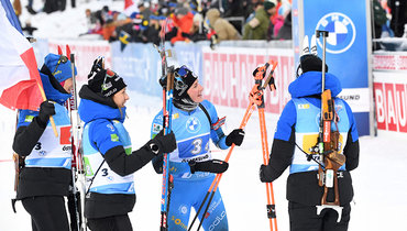 Французские биатлонистки.