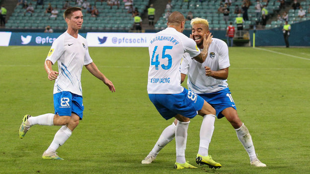 Александр Руденко, Иван Миладинович и Кристиан Нобоа. Фото ФК «Сочи» Александр Руденко, Иван Миладинович и Кристиан Нобоа. Фото ФК «Сочи»