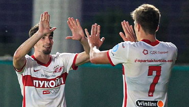 «Спартак» — «Джохор» — 1:1. Зелимхан Бакаев и Александр Соболев.