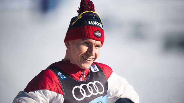 Александр Большунов. Российский лыжник Александр Большунов.