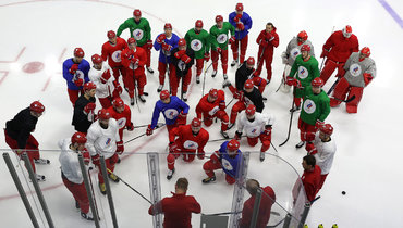 Хоккеисты сборной России.