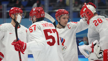 Хоккеисты сборной России.