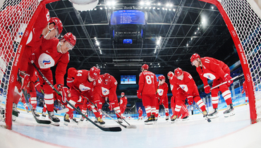 Хоккеисты сборной России.