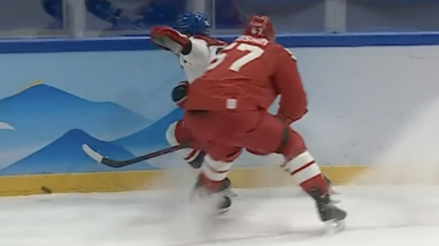 Россия — Чехия — 5:6 ОТ. Нарушение Александра Никишина. Россия — Чехия — 5:6 ОТ. Нарушение Александра Никишина.