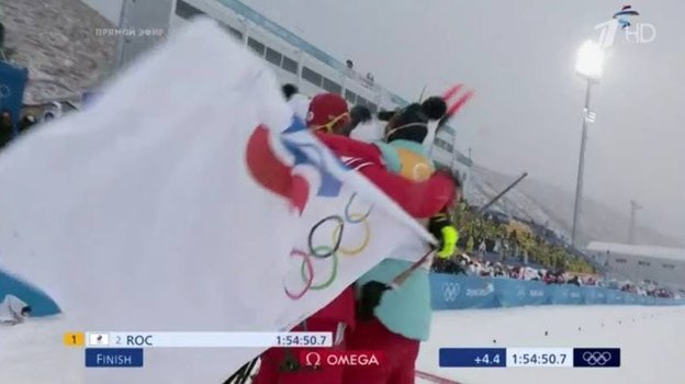 Эмоции российских лыжников после эстафеты на Олимпиаде. Эмоции российских лыжников после эстафеты на Олимпиаде.