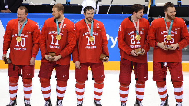 Сергей Калинин (второй справа) на Олимпиаде-2018. Фото Getty Images Сергей Калинин (второй справа) на Олимпиаде-2018. Фото Getty Images