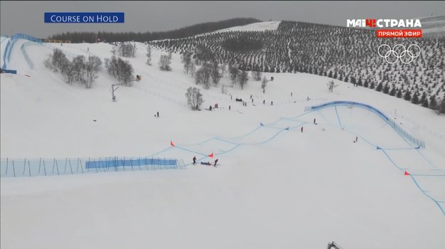 Итальянка Фантелли упала в 1/8 финала Олимпиады в ски-кроссе. Фото Скриншот эфира канала «Матч Страна» Итальянка Фантелли упала в 1/8 финала Олимпиады в ски-кроссе. Фото Скриншот эфира канала «Матч Страна»