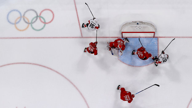 Хоккейный матч на Олимпиаде в Пекине. Фото Getty Images Хоккейный матч на Олимпиаде в Пекине. Фото Getty Images