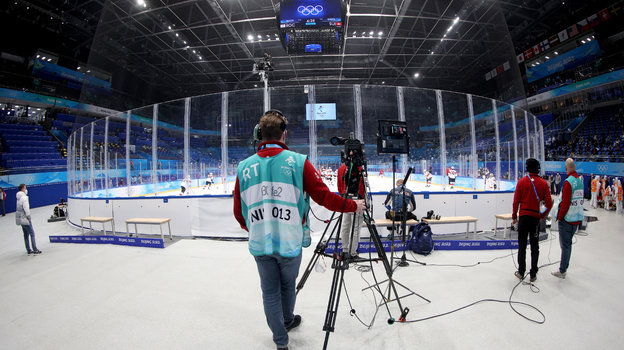 Хоккейный матч на Олимпиаде в Пекине. Фото Getty Images Хоккейный матч на Олимпиаде в Пекине. Фото Getty Images