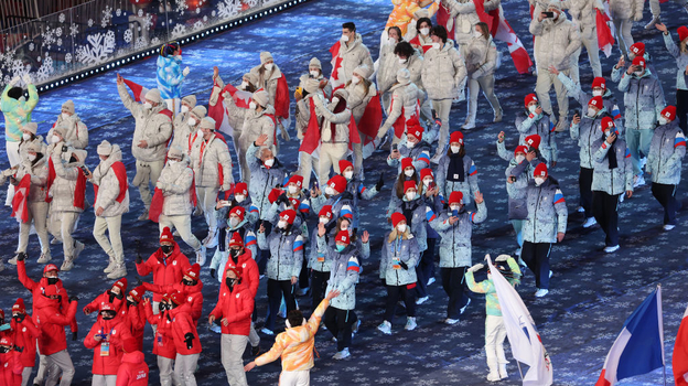 Российская команда на церемонии закрытия олимпийских игр. Фото Reuters Российская команда на церемонии закрытия олимпийских игр. Фото Reuters