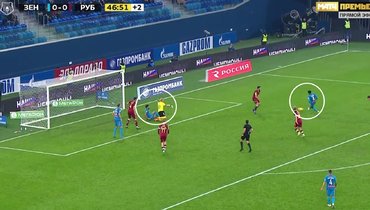 Эпизод матча 19-го тура Тинькофф РПЛ «Зенит» — «Рубин».