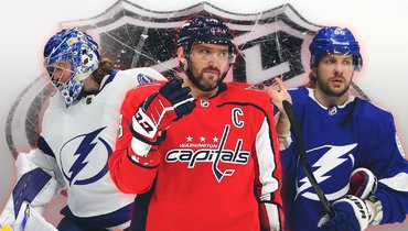 Андрей Василевский, Александр Овечкин, Никита Кучеров.