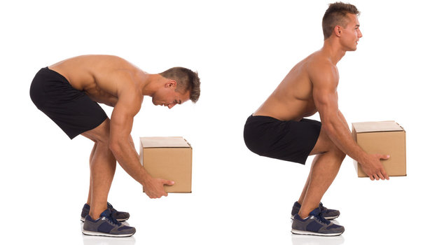 Правильный подъем тяжестей. Правильный подъем тяжестей.