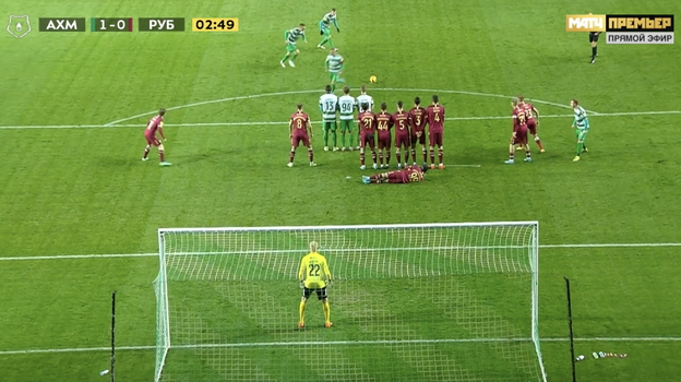 «Ахмат» — «Рубин». Гол Даниила Уткина. Фото Скриншот трансляции. «Ахмат» — «Рубин». Гол Даниила Уткина. Фото Скриншот трансляции.
