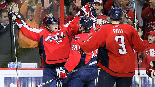 Александр Овечкин празднует гол. Фото Getty Images Александр Овечкин празднует гол. Фото Getty Images