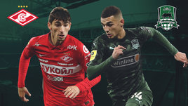 «Спартак» — «Краснодар» — 1:2. Дубль Сперцяна, гол красно-белых с пенальти и два отмененных мяча. Онлайн-трансляция