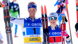 В лыжном Кубке мира провели смешанную эстафету, но без касаний при передаче. Странный спринт