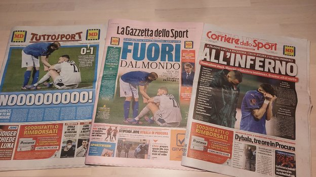 Обложки итальянских газет. Обложки итальянских газет.
