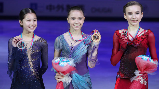 Алиса Лью, Камила Валиева и Дарья Усачева. Фото Global Look Press Алиса Лью, Камила Валиева и Дарья Усачева. Фото Global Look Press