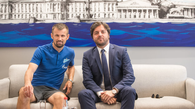 Сергей Семак и Хавьер Рибалта (бывший спортивный директор «Зенита»). Фото ФК «Зенит» Сергей Семак и Хавьер Рибалта (бывший спортивный директор «Зенита»). Фото ФК «Зенит»