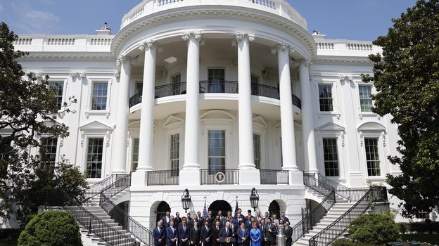 Игроки «Тампы» на встрече в Белом доме.