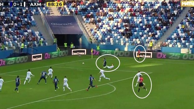 «Нижний Новгород» — «Ахмат»: Бобровский не удалил Богосаваца. Фото Скриншот трансляции. «Нижний Новгород» — «Ахмат»: Бобровский не удалил Богосаваца. Фото Скриншот трансляции.