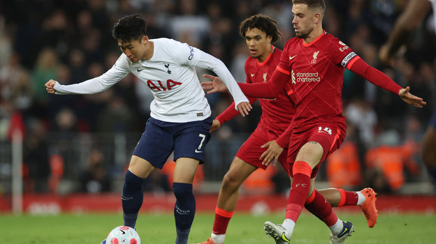 Сон Хын Мин, Джордан Хендерсон и Трент Александер-Арнольд. Фото Reuters Сон Хын Мин, Джордан Хендерсон и Трент Александер-Арнольд. Фото Reuters