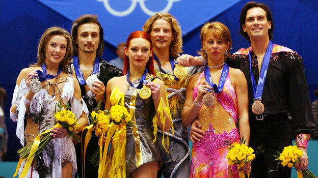 Ирина Лобачева и Илья Авербух, Марина Анисина и Гвендаль Пейзера, Барбара Фузар-Поли и Маурицио Маргальо. Фото Getty Images Ирина Лобачева и Илья Авербух, Марина Анисина и Гвендаль Пейзера, Барбара Фузар-Поли и Маурицио Маргальо. Фото Getty Images