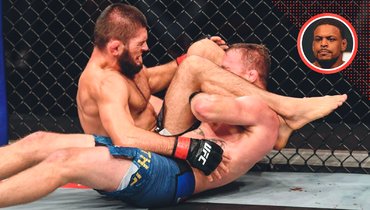 Бой Хабиба Нурмагомедова и Джастина Гэтжи.