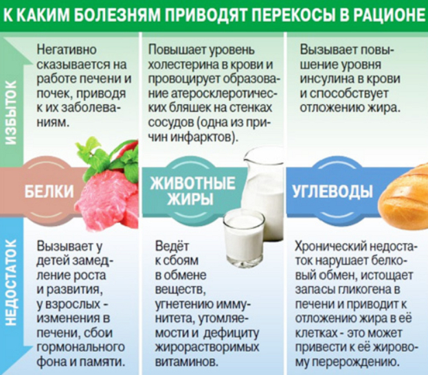 К каким болезням приводят перекосы в рационе. Фото calorizator.ru К каким болезням приводят перекосы в рационе. Фото calorizator.ru