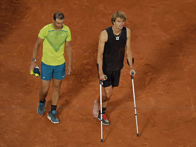 Рафаэль Надаль и Александр Зверев. Фото Reuters Рафаэль Надаль и Александр Зверев. Фото Reuters