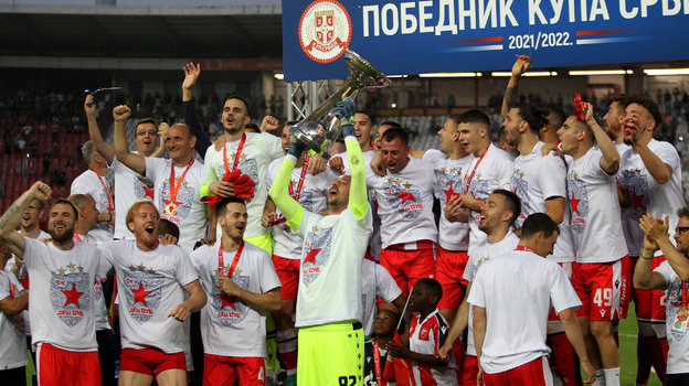 Футболисты «Црвены Звезды». Фото Global Look Press Футболисты «Црвены Звезды». Фото Global Look Press