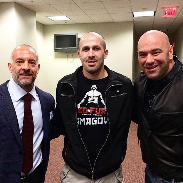 Лоренцо Фертитта, Михаил Любимов, Дана Уайт. Фото из соцсетей Любимова Лоренцо Фертитта, Михаил Любимов, Дана Уайт. Фото из соцсетей Любимова