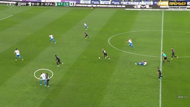 Скриншот трансляции матча «Динамо» — «Краснодар». Скриншот трансляции матча «Динамо» — «Краснодар».