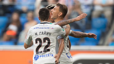 Федор Чалов празднует гол в ворота «Зенита».