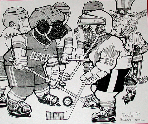 Карикатура, посвященная Суперсерии. Фото Всеволод Кукушкин Карикатура, посвященная Суперсерии. Фото Всеволод Кукушкин