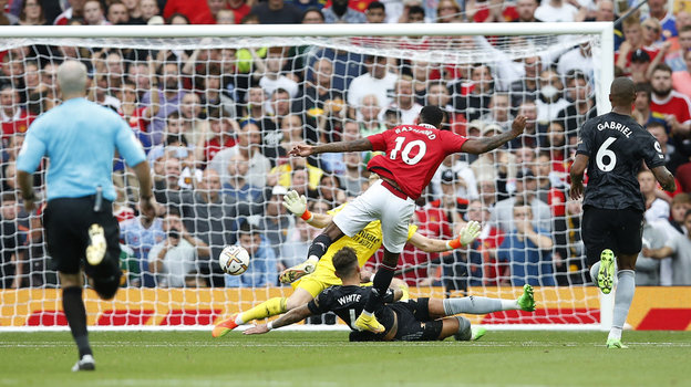 «Манчестер Юнайтед» — «Арсенал». Гол Маркуса Рэшфорда. Фото Reuters «Манчестер Юнайтед» — «Арсенал». Гол Маркуса Рэшфорда. Фото Reuters