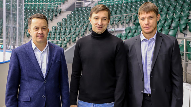 Сергей Рабцун, Денис Петровский, Александр Семин. Фото ХК «Сокол» Сергей Рабцун, Денис Петровский, Александр Семин. Фото ХК «Сокол»