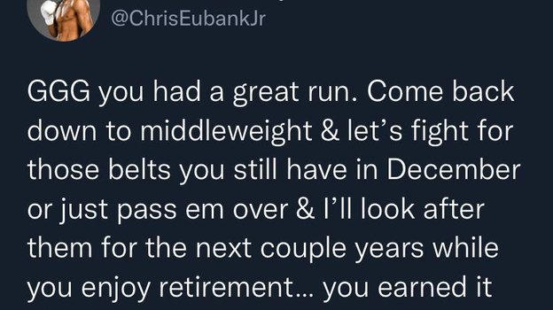 Твит Криса Юбенка. Твит Криса Юбенка.