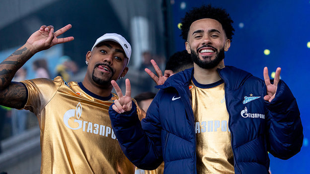 Малком и Клаудиньо. Фото Алена Яшина, ФК «Зенит» Малком и Клаудиньо. Фото Алена Яшина, ФК «Зенит»