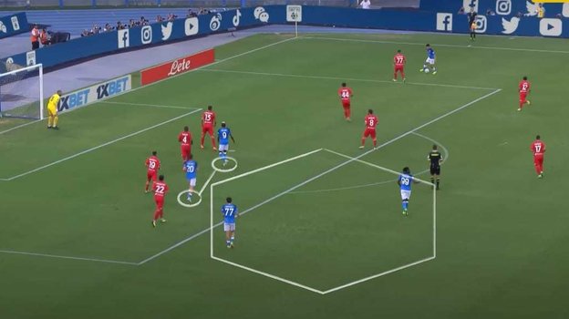 Эпизод матча с участием «Наполи» и Хвичи Кварацхелии. Эпизод матча с участием «Наполи» и Хвичи Кварацхелии.