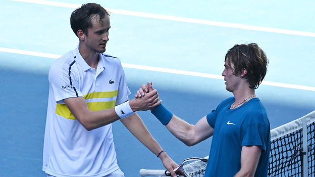 Даниил Медведев и Андрей Рублев. Фото Global Look Press Даниил Медведев и Андрей Рублев. Фото Global Look Press