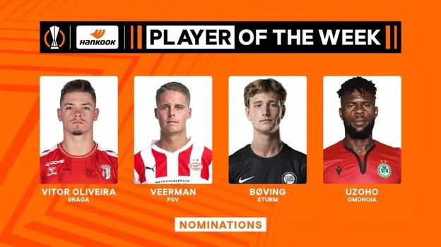 Претенденты на звание лучшего игрока недели в Лиге Европы. Фото Twitter Претенденты на звание лучшего игрока недели в Лиге Европы. Фото Twitter