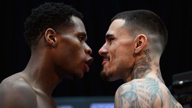 Девин Хэйни и Джордж Камбосос. Фото AFP Девин Хэйни и Джордж Камбосос. Фото AFP