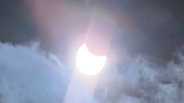 Солнечное затмение. Фото Telegram Солнечное затмение. Фото Telegram