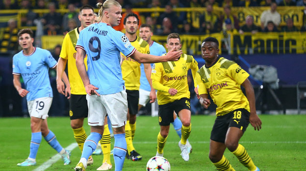 Эрлин Холанн в матче против «Боруссии». Фото Reuters Эрлин Холанн в матче против «Боруссии». Фото Reuters