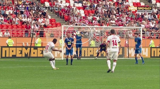 «Тамбов» — «Спартак». Фото Скриншот трансляции «Тамбов» — «Спартак». Фото Скриншот трансляции