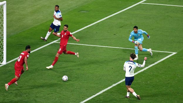 Англия — Иран. Гол Джека Грилиша. Фото Reuters Англия — Иран. Гол Джека Грилиша. Фото Reuters