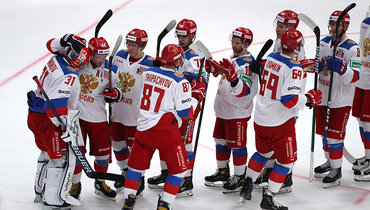 Хоккеисты сборной России.