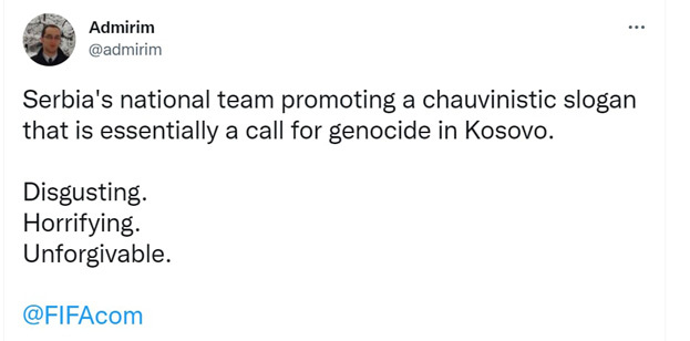 Обвинения в адрес сборной Сербии. Фото Соцсети Обвинения в адрес сборной Сербии. Фото Соцсети